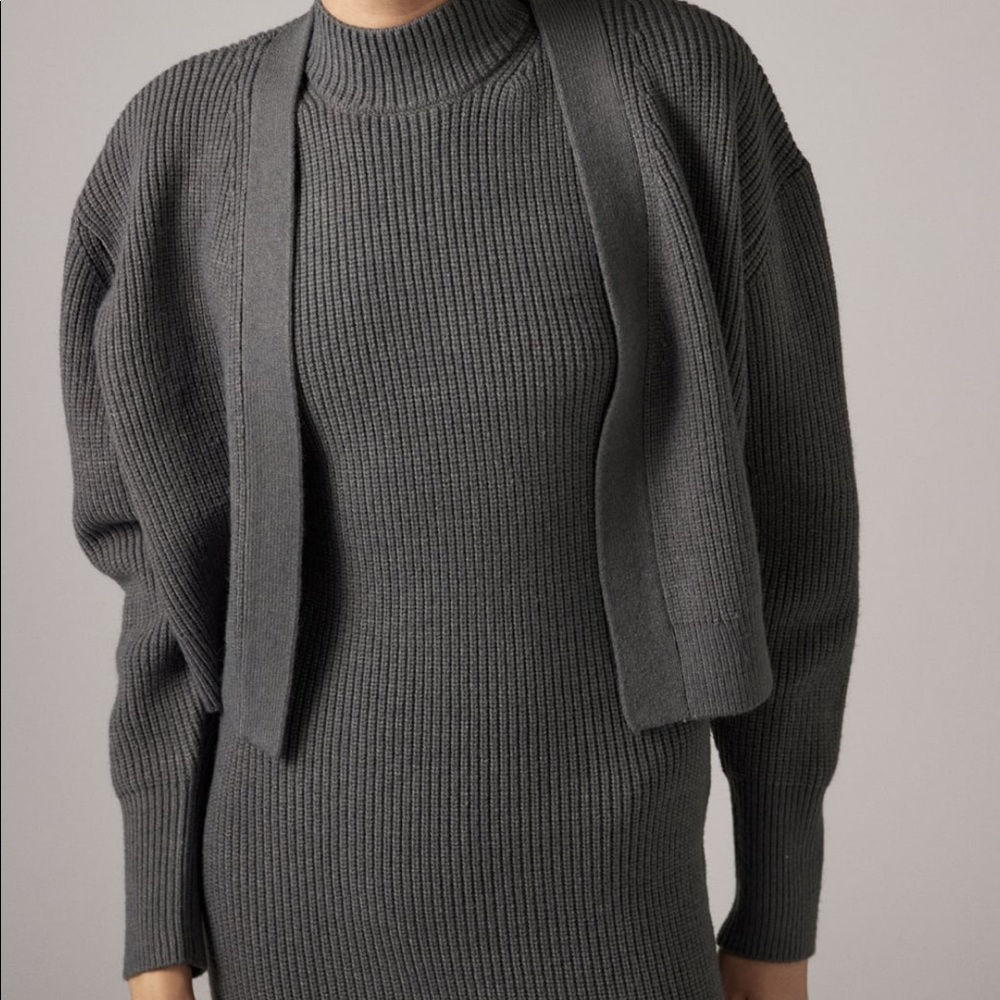 Zara Purl Knit Jacket / Sweater Cardigan